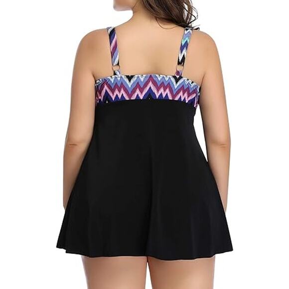 PERONA Swimsuit Shaping Body One Piece Swim Dress - Size 18 - Picture 5 of 6